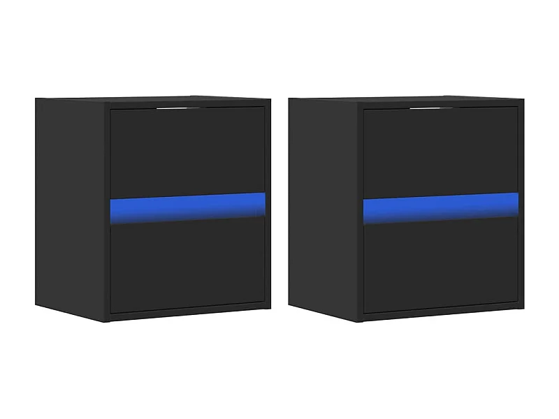 Meubles TV muraux multimédia noire 41 x 31 x 45 cm 02_0029108