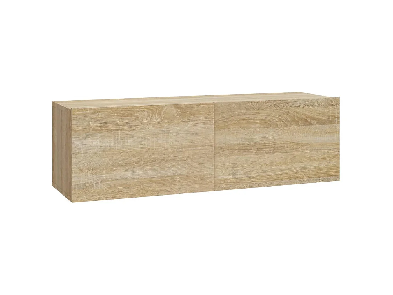 Mueble TV de pared estante para televisión multimedia buffet de televisión comedor salón dormitorio 4 piezas roble sonoma 100 x 30 x 30 cm marrón 02_0029079