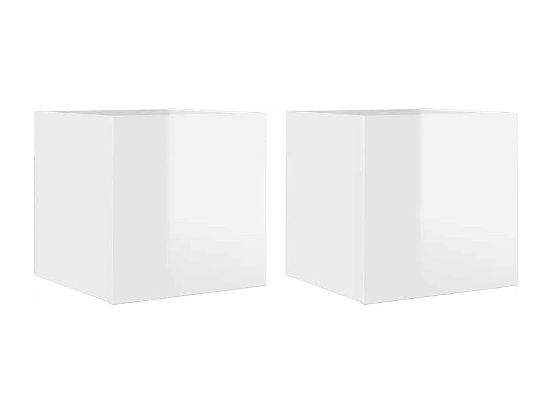 Meubles TV muraux multimédia blanc 30.5 x 30 x 30 cm 02_0028945