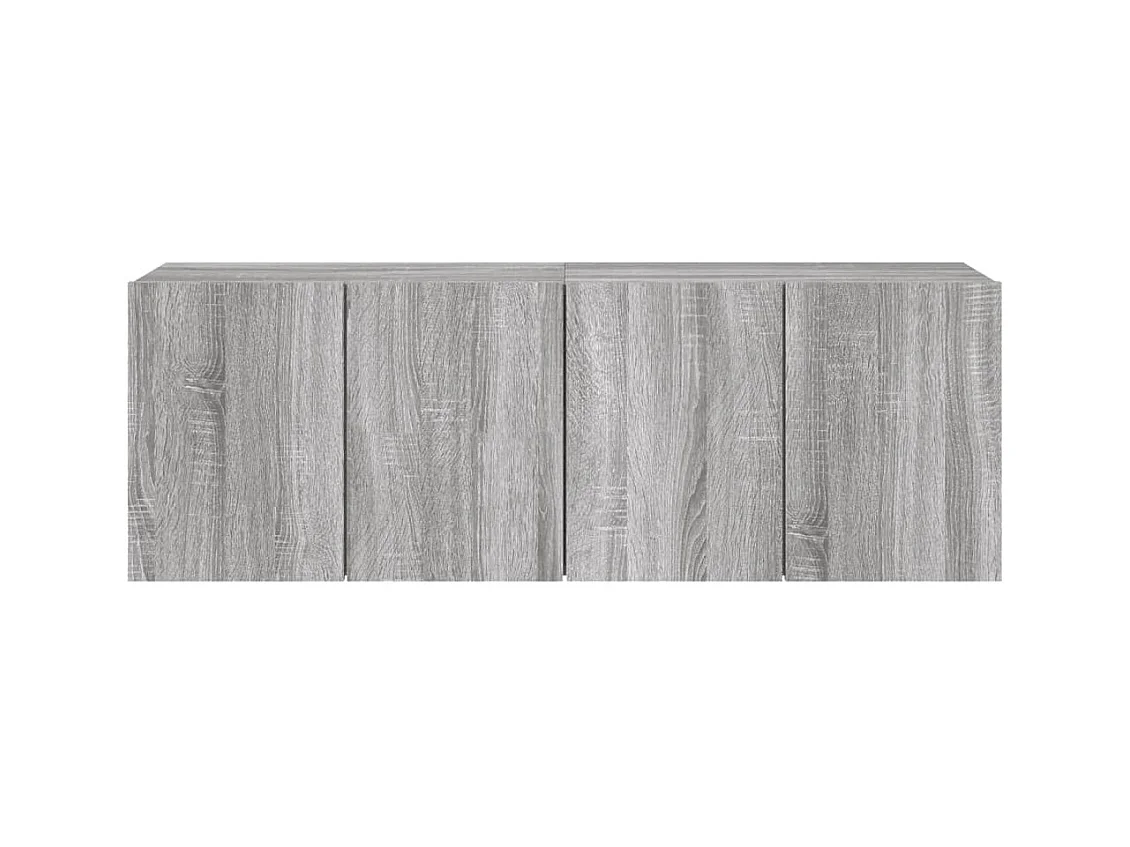 Mueble TV de pared estante para televisión multimedia buffet de televisión comedor salón dormitorio 2 piezas sonoma 60 x 30 x 41 cm gris 02_0029016