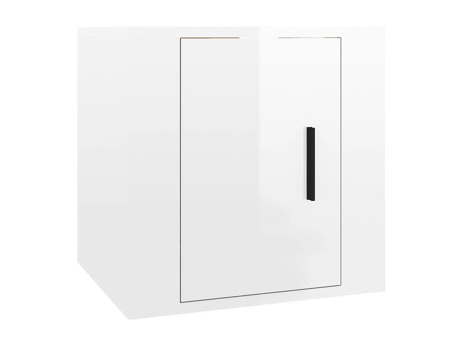 Mueble TV de pared estantería multimedia para televisión aparador para televisión comedor salón dormitorio 2 piezas brillante 40 x 34,5 x 40 cm blanco 02_0028947