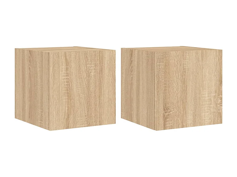 Mobili TV a parete scaffale multimediale credenza TV sala da pranzo soggiorno camera da letto luci LED 2 pezzi rovere Sonoma 30,5 x 35 x 30 cm marrone 02_0029171