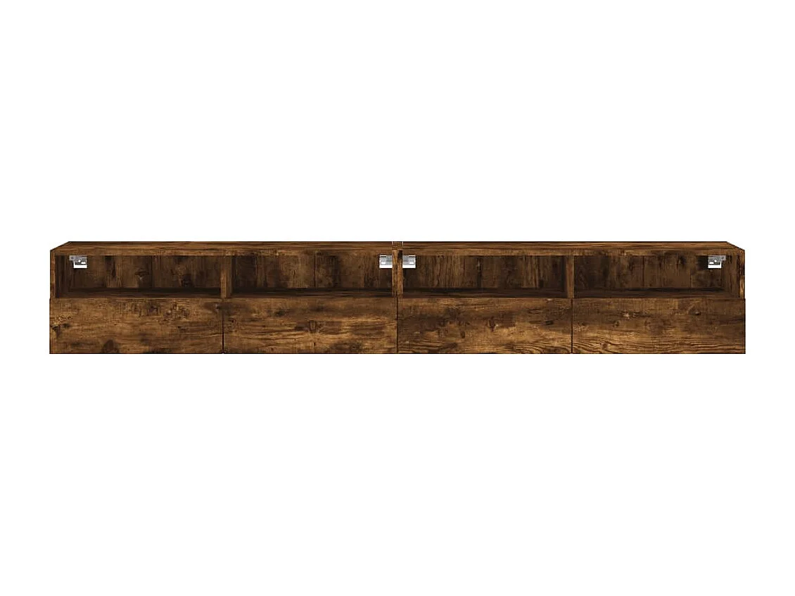 Meubles TV muraux multimédia bois marron 100 x 30 x 30 cm 02_0029024