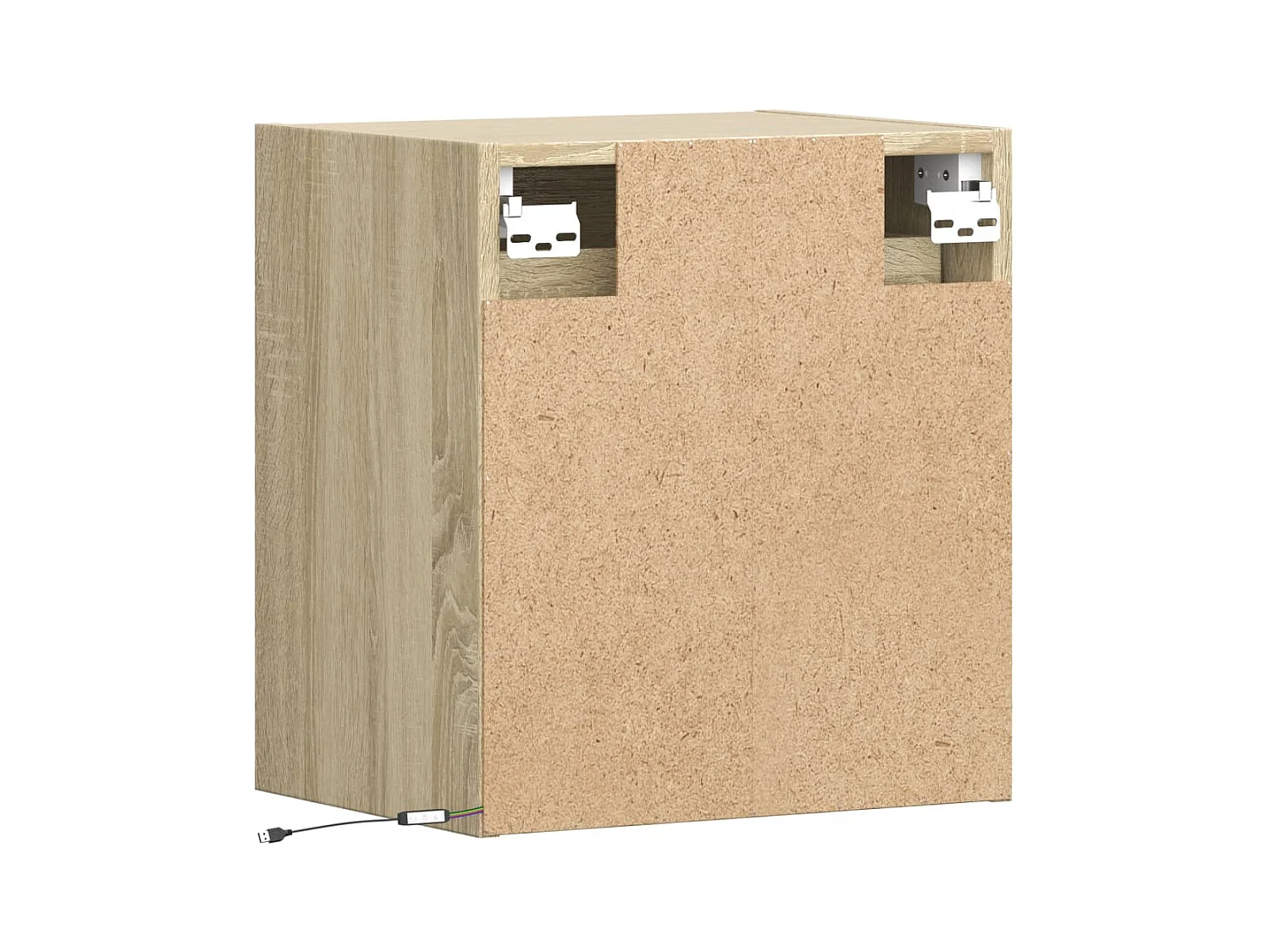 Mobile TV da parete scaffale multimediale credenza TV sala da pranzo soggiorno camera da letto luci LED 2 pezzi rovere Sonoma 41 x 31 x 45 cm marrone 02_0029176