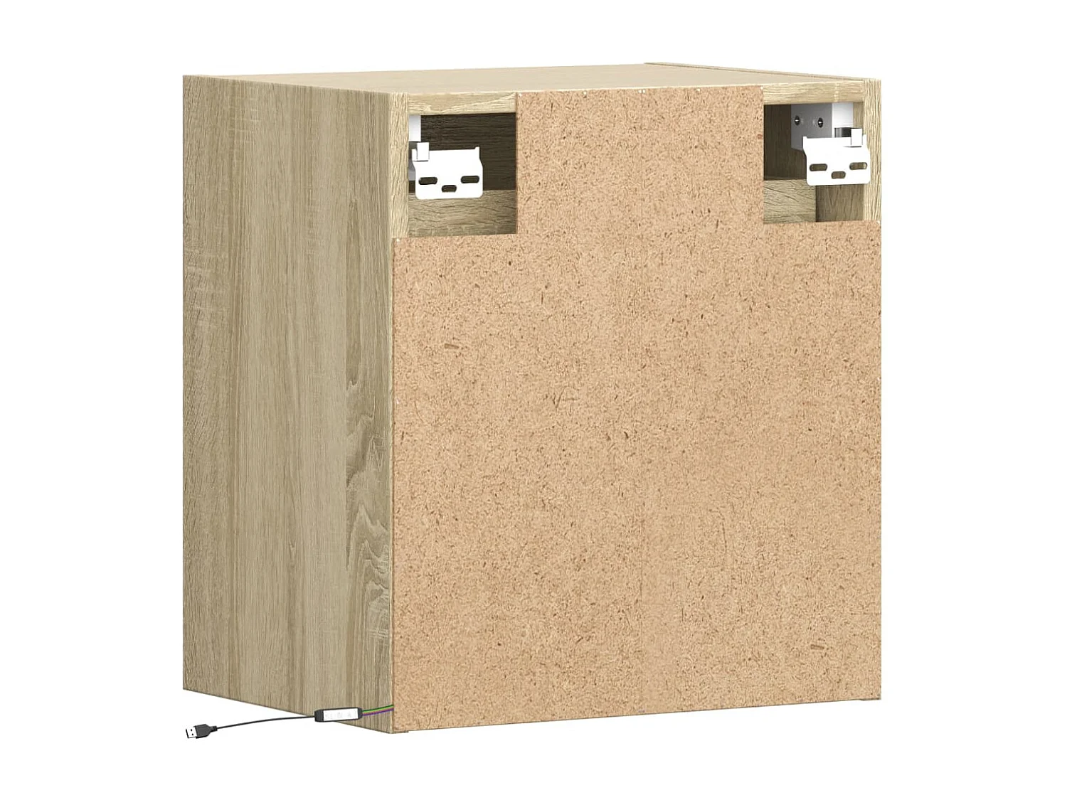 Mobile TV da parete scaffale multimediale credenza TV sala da pranzo soggiorno camera da letto luci LED 2 pezzi rovere Sonoma 41 x 31 x 45 cm marrone 02_0029176