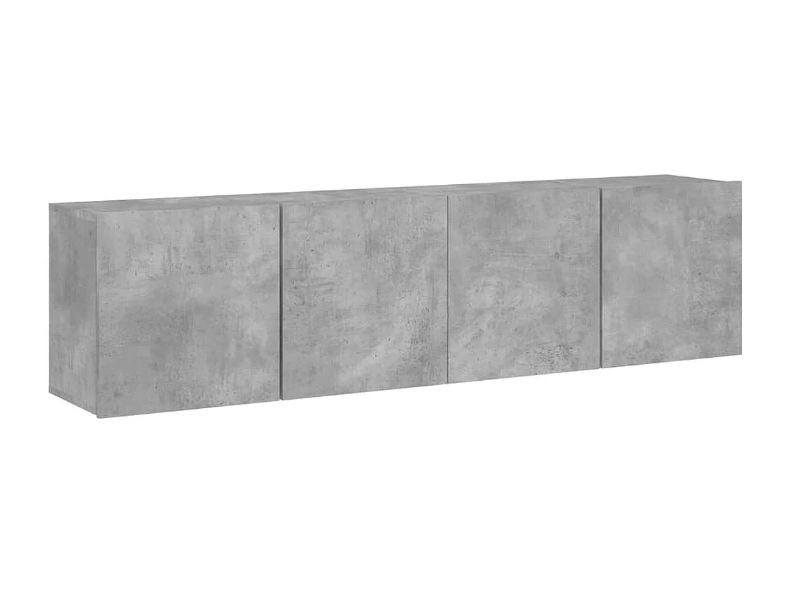 Muebles de TV de pared Estantería multimedia Aparador de TV Comedor Salón Dormitorio 2 piezas 80 x 30 x 41 cm Gris 02_0028934