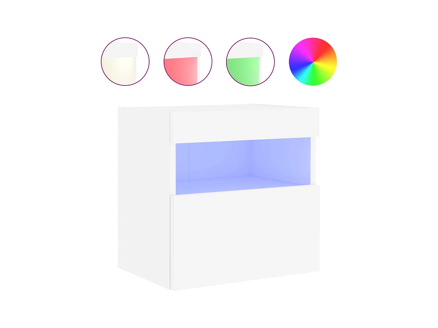 Meubles TV muraux multimédia blanc 40 x 30 x 40 cm 02_0029099