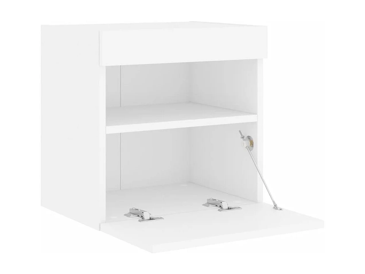 Muebles de TV de pared estante para televisión multimedia aparador para televisión comedor salón dormitorio con luces LED 2 piezas 40 x 30 x 40 cm blanco 02_0029099
