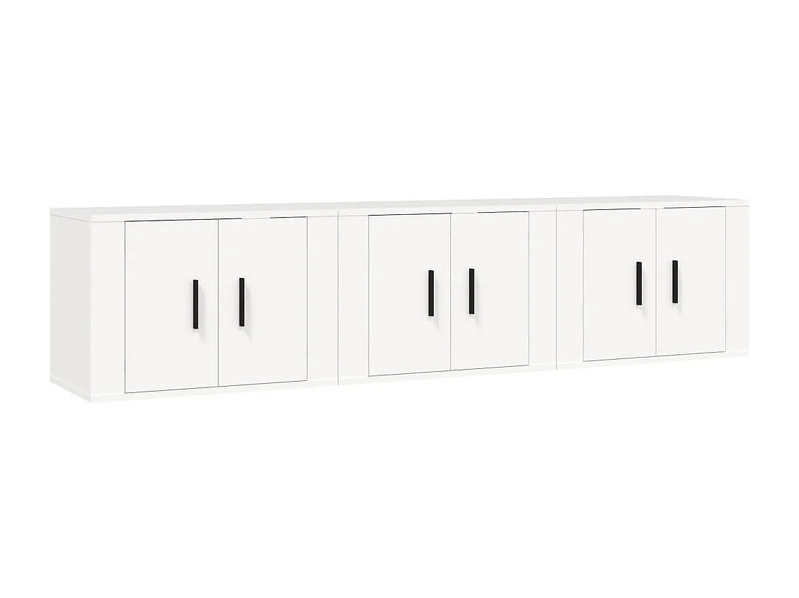 Móveis de parede para TV estante de televisão multimídia televisão buffet sala de jantar sala de estar quarto 3 peças 57 x 34,5 x 40 cm branco 02_0029035