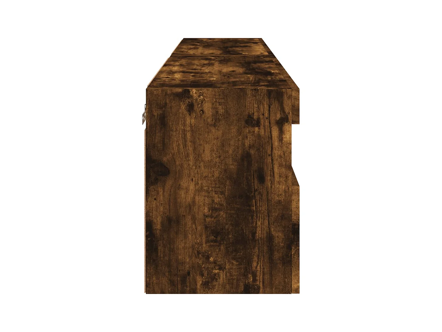 Mueble de TV de pared estante multimedia aparador de televisión TV comedor salón dormitorio y luces LED 2 piezas roble ahumado 60 x 30 x 40 cm marrón 02_0029142