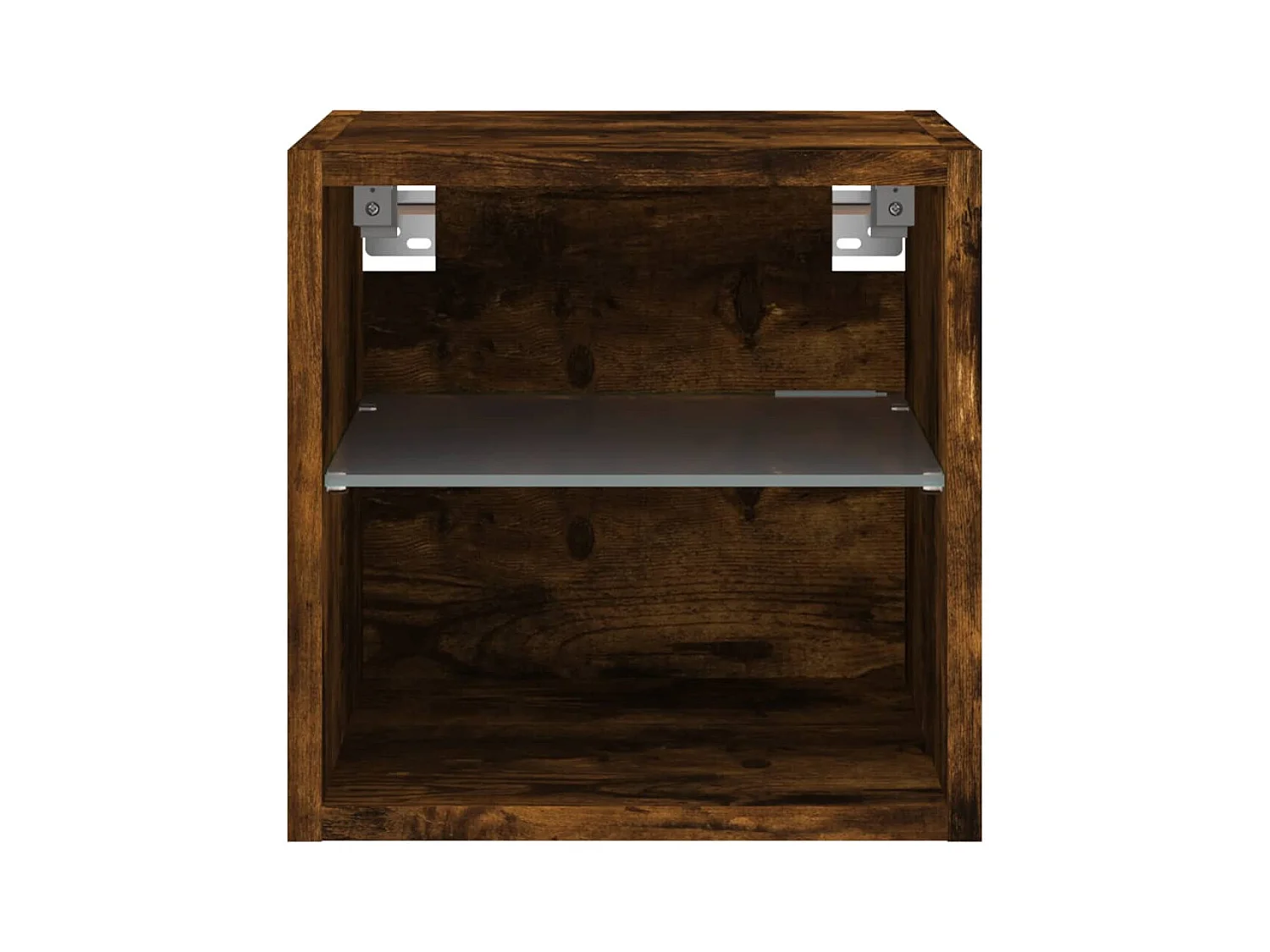 Mueble de TV de pared estante multimedia aparador de televisión TV comedor salón dormitorio y luces LED 2 piezas roble ahumado 30 x 28,5 x 30 cm marrón 02_0029136