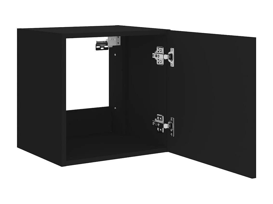 Meubles TV muraux multimédia noire 40.5 x 35 x 40 cm 02_0029104