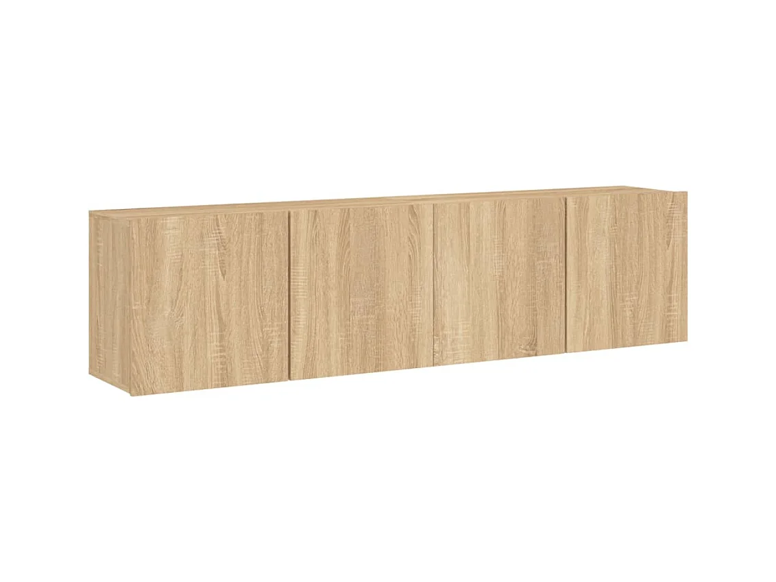 Mobili TV a parete scaffale multimediale credenza TV sala da pranzo soggiorno camera da letto 2 pezzi rovere Sonoma 80 x 30 x 41 cm marrone 02_0029002