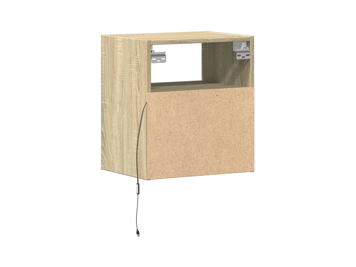 Mobili TV a parete scaffale multimediale credenza TV sala da pranzo soggiorno camera da letto luci LED 2 pezzi rovere Sonoma 41 x 31 x 45 cm marrone 02_0029177