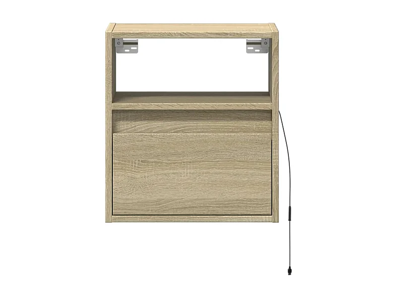 Mobili TV a parete scaffale multimediale credenza TV sala da pranzo soggiorno camera da letto luci LED 2 pezzi rovere Sonoma 41 x 31 x 45 cm marrone 02_0029177