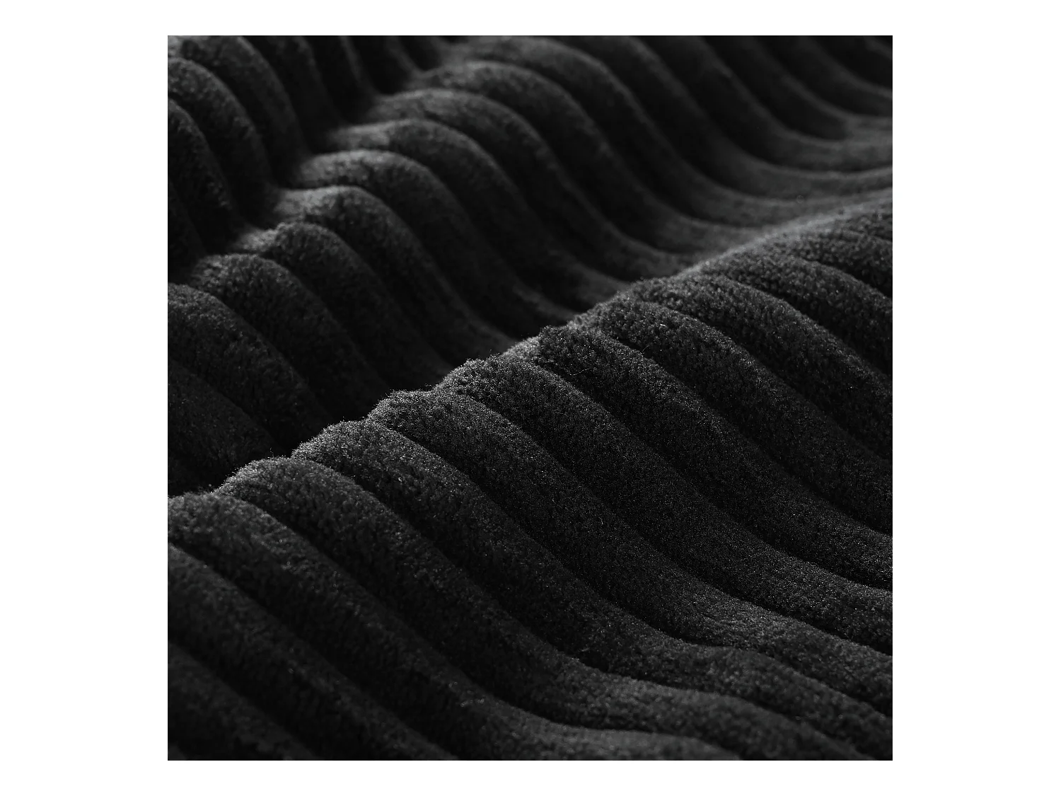 Canapé d'angle droit - Canapé avec coussins de dossier et repose-pieds amovible - noir