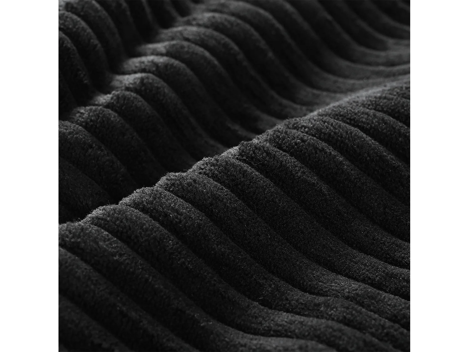 Canapé d'angle droit - Canapé avec coussins de dossier et repose-pieds amovible - noir