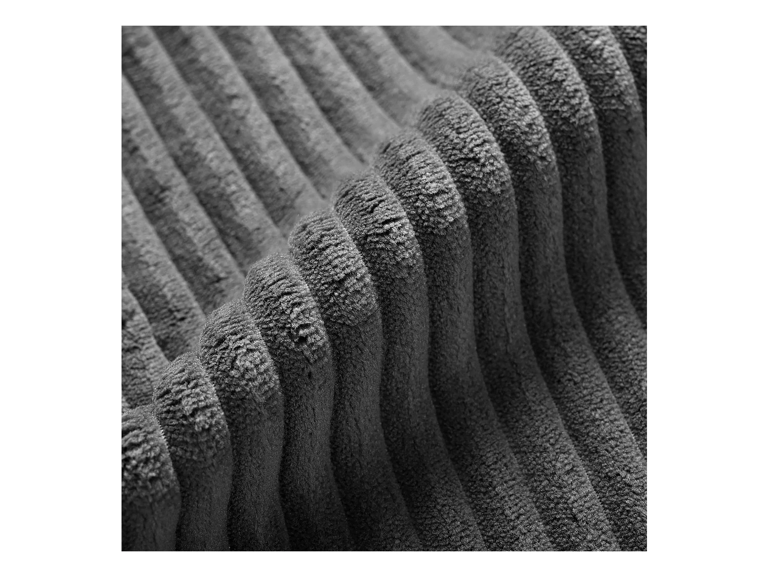 Canapé d'angle droit - Canapé avec coussins de dossier et repose-pieds amovible - gris