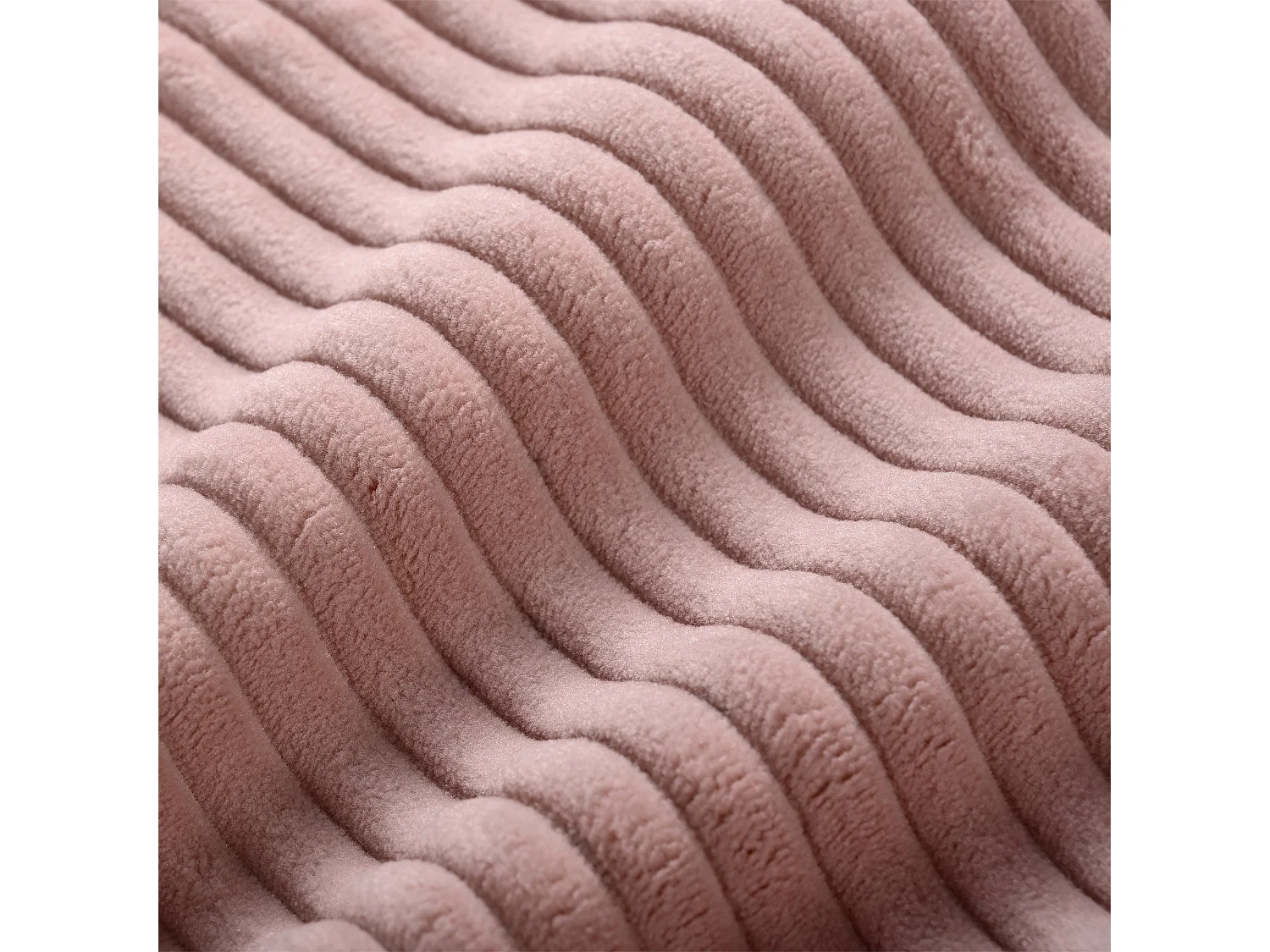 Hoekbank - 3-zitsbank met rugkussens en afneembare voetenbank - roze corduroy