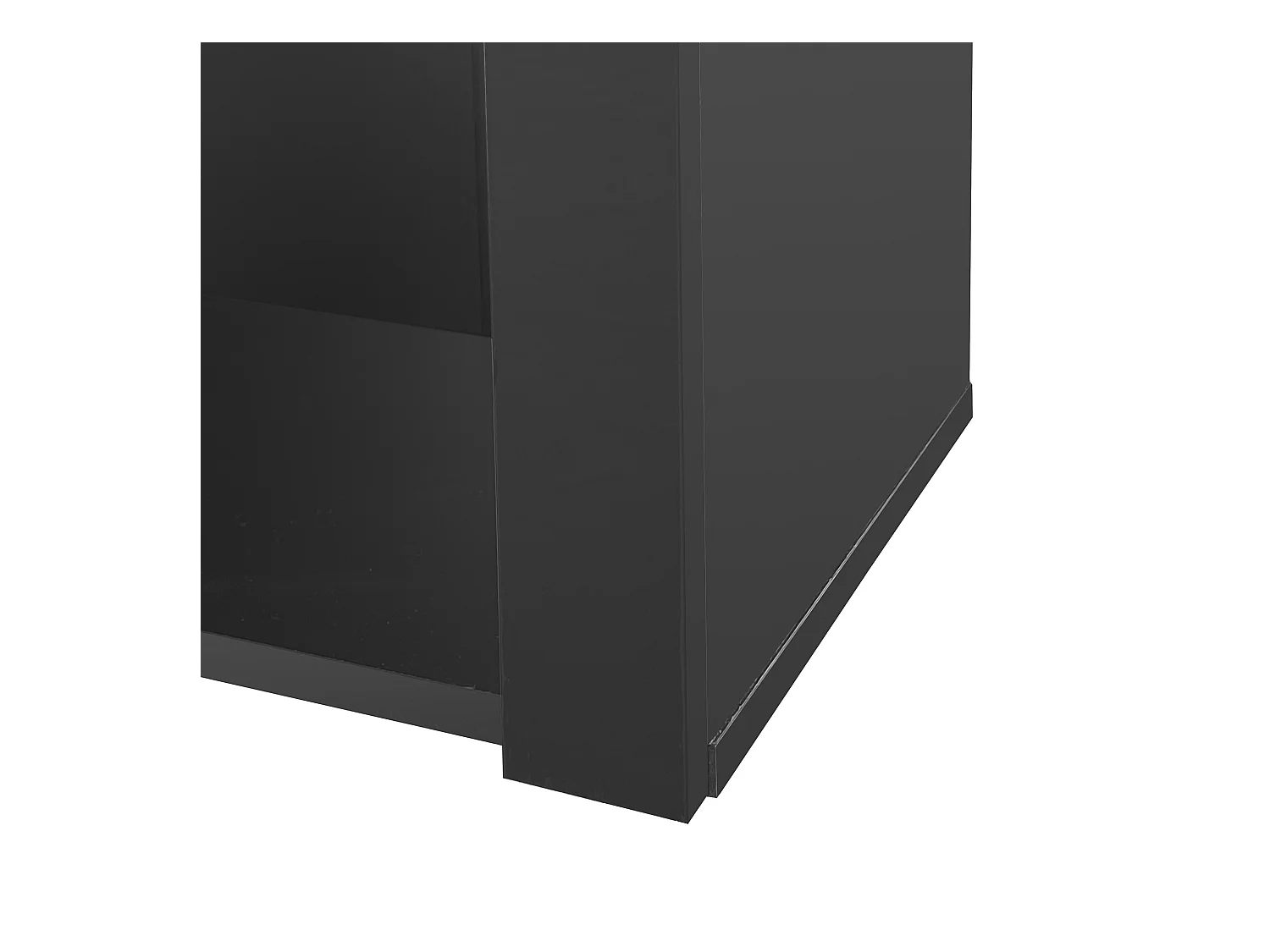 Vitrine noir - Vitrine avec lumières LED et 3 étagères en verre - pour salon et chambre