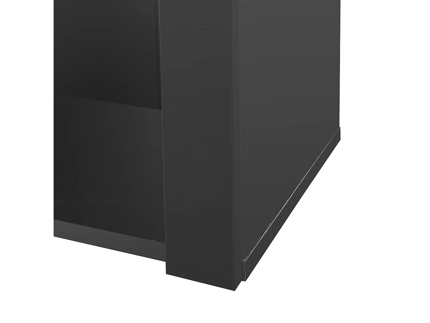 Vitrine noir - Vitrine avec lumières LED et 3 étagères en verre - pour salon et chambre