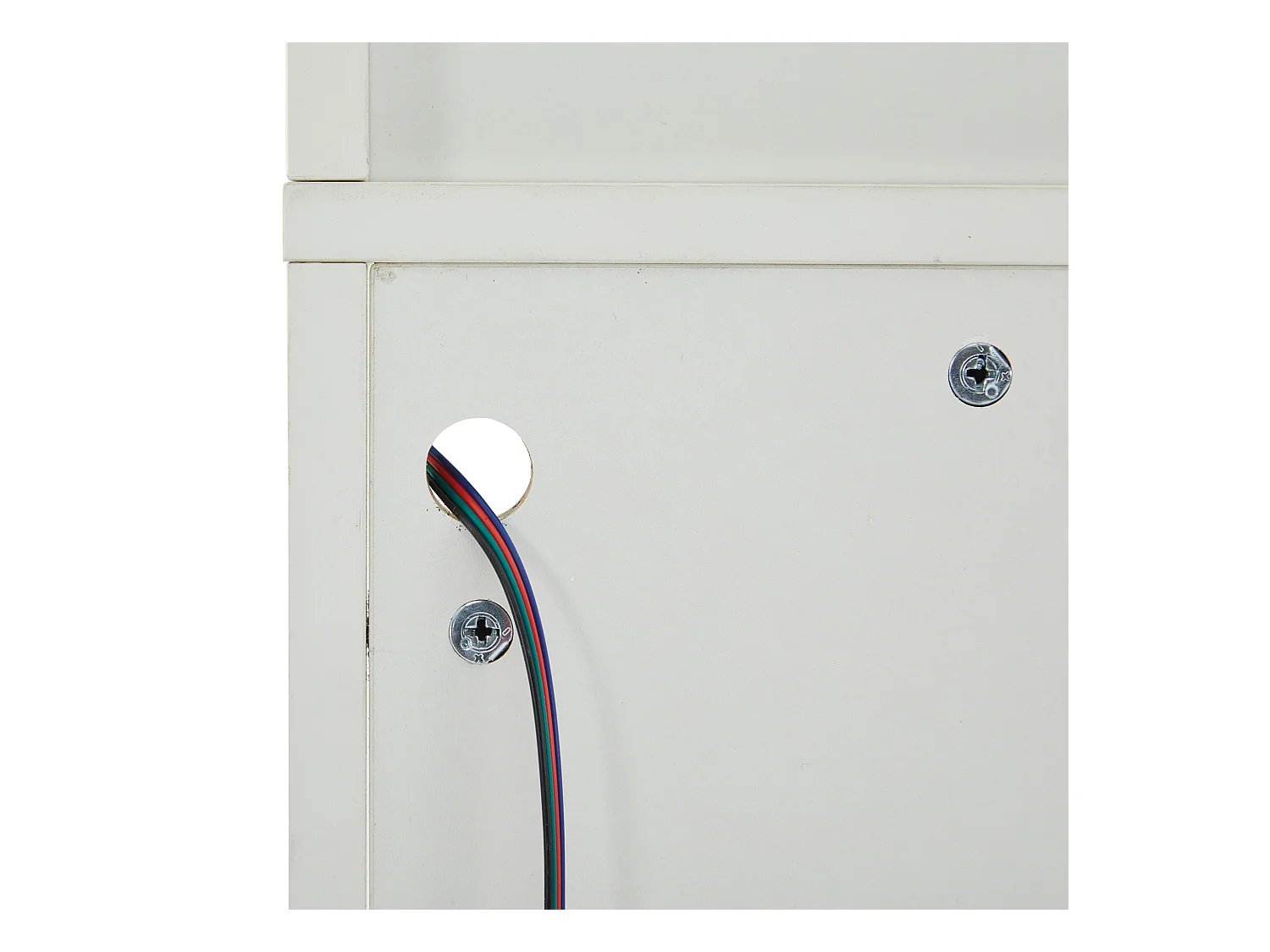 Vitrine blanc - Vitrine avec 2 portes et lumières LED - rangement ouvert - pour salon et chambre