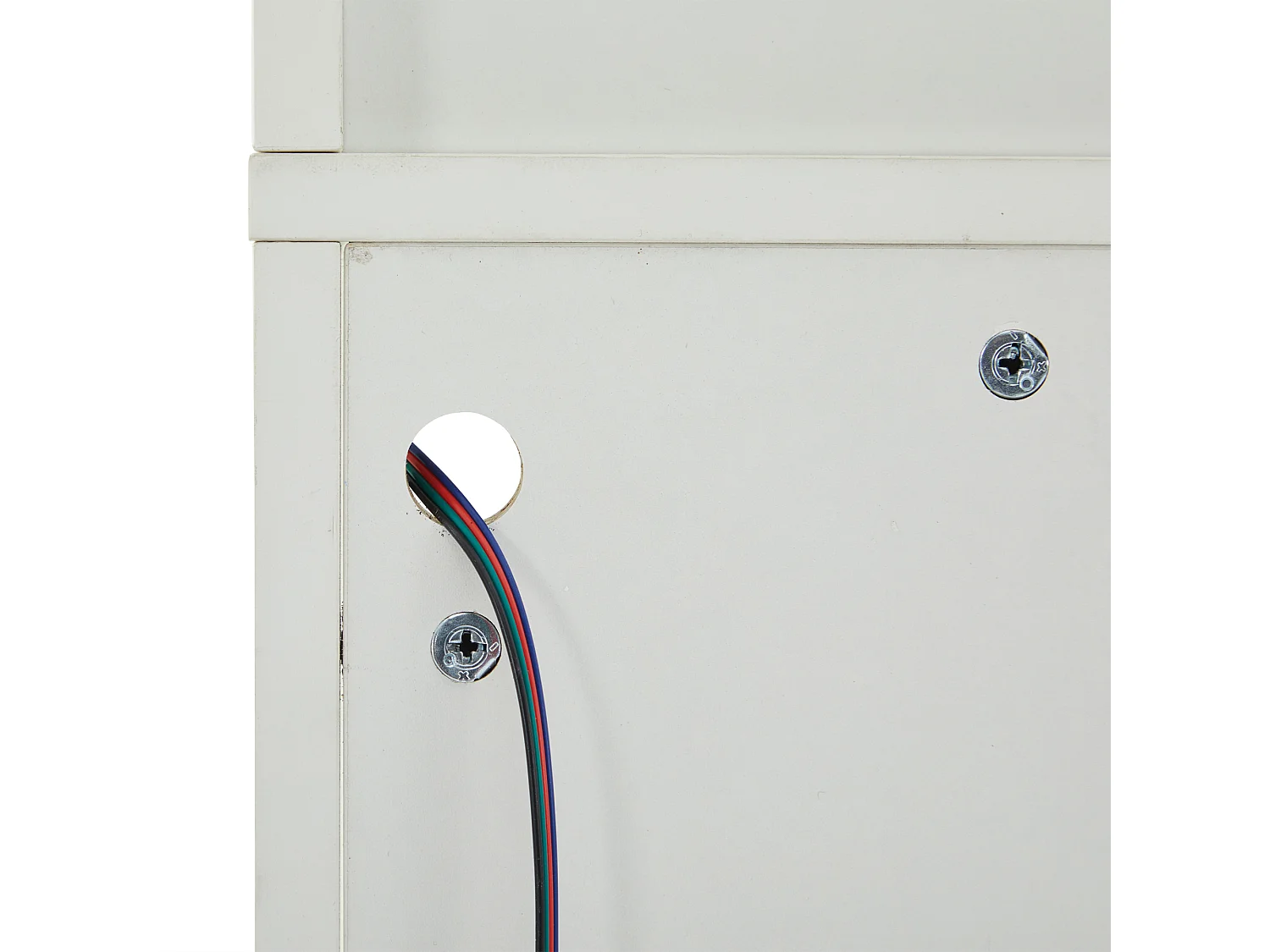 Weiße Vitrine - Vitrine mit 2 Türen und LED-Leuchten - offene aufbewahrung - für wohnzimmer und schlafzimmer