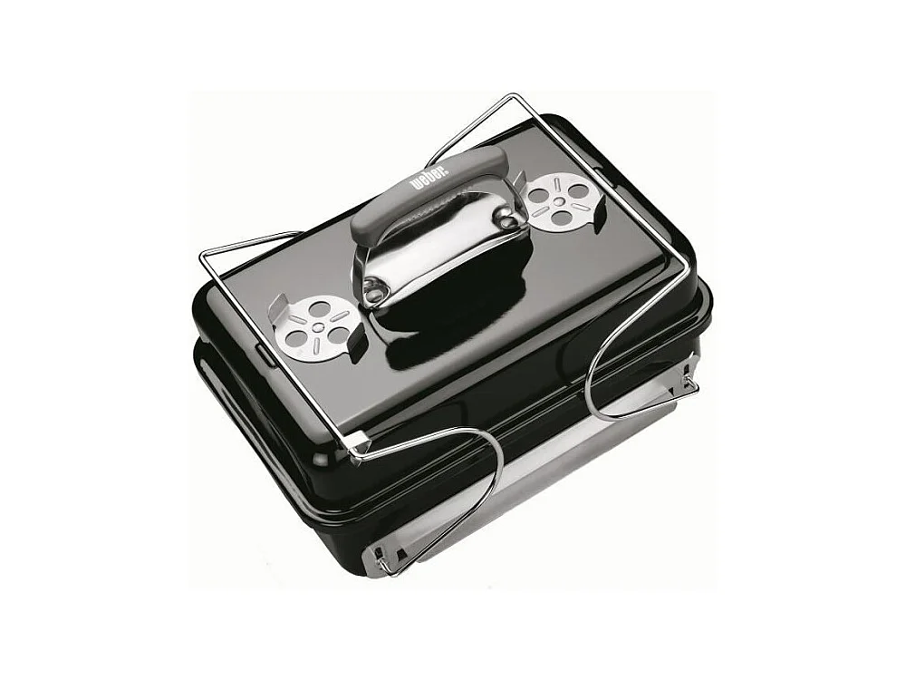 Barbecue à Charbon Weber Go-Anywhere Noir - Grille en Acier Chromé - Poignée en Nylon Renforcée - Garantie 10 ans