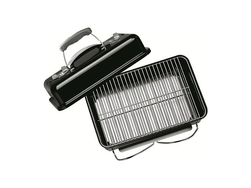 Barbecue à Charbon Weber Go-Anywhere Noir - Grille en Acier Chromé - Poignée en Nylon Renforcée - Garantie 10 ans