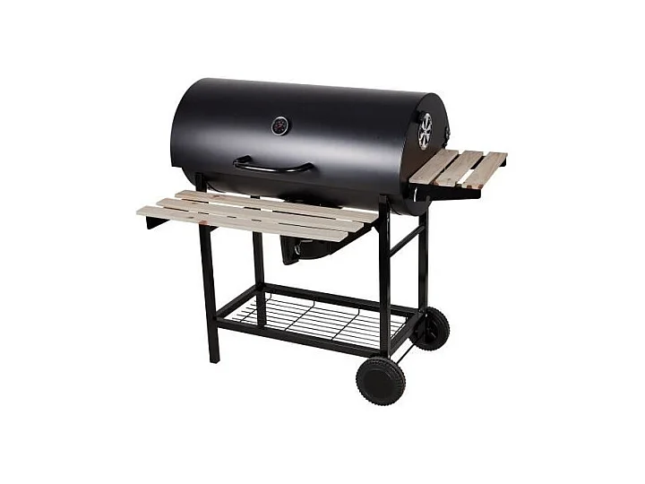 Barbecue charbon MIKE - surface 71 x 35 cm avec tablettes bois FSC