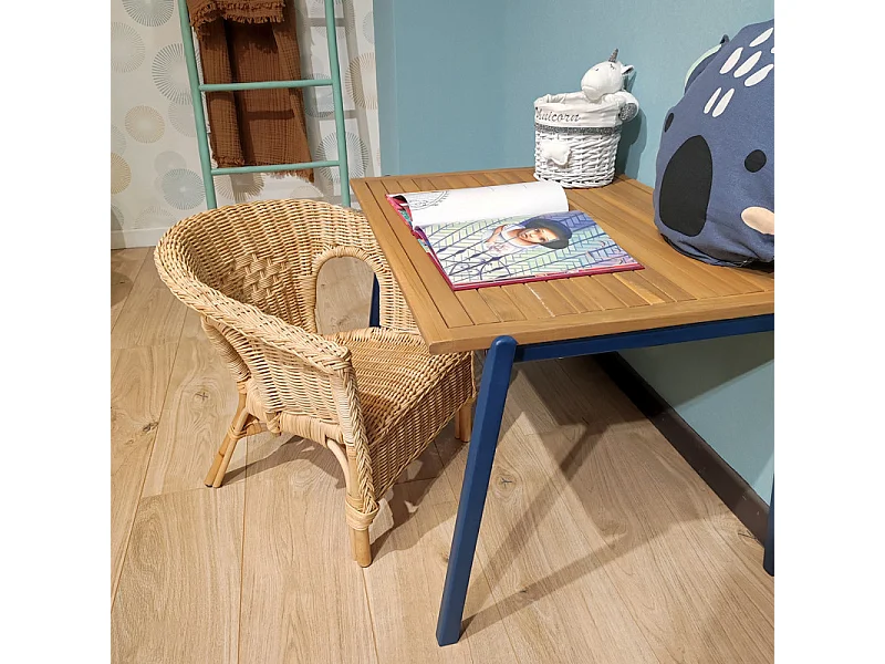 Fauteuil pour enfant en rotin naturel tressé - DARIA