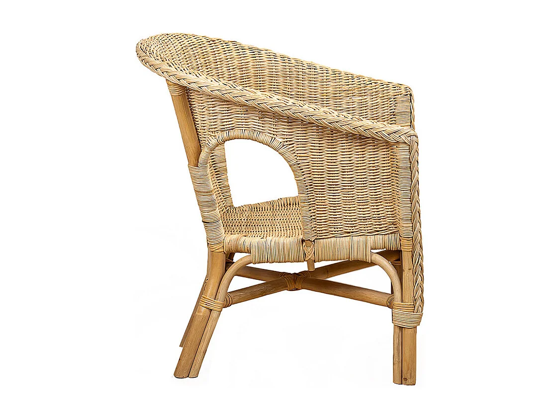 Fauteuil pour enfant en rotin naturel tressé - DARIA