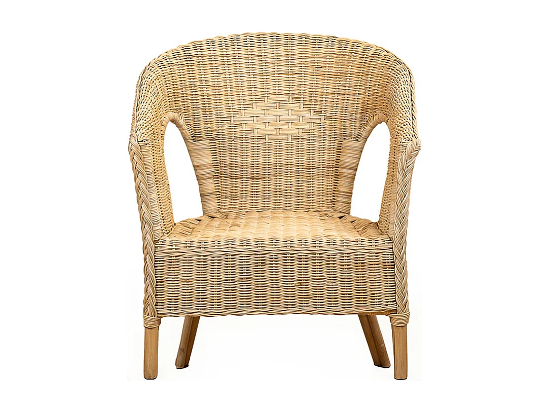 Fauteuil pour enfant en rotin naturel tressé - DARIA