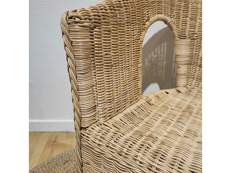 Fauteuil pour enfant en rotin naturel tressé - DARIA