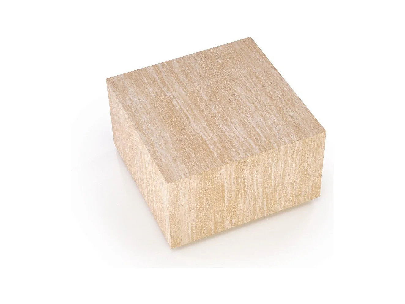 Table basse carrée 60 x 60 couleur travertin MIO