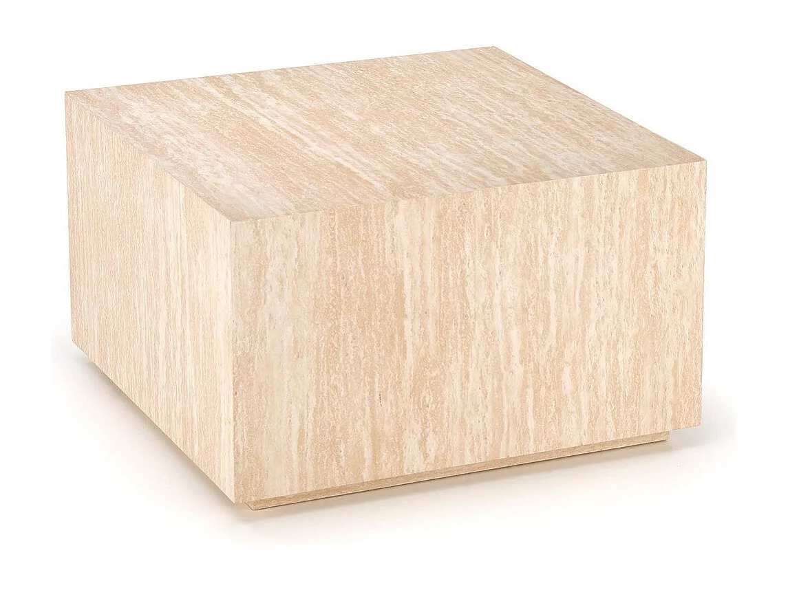 Table basse carrée 60 x 60 couleur travertin MIO