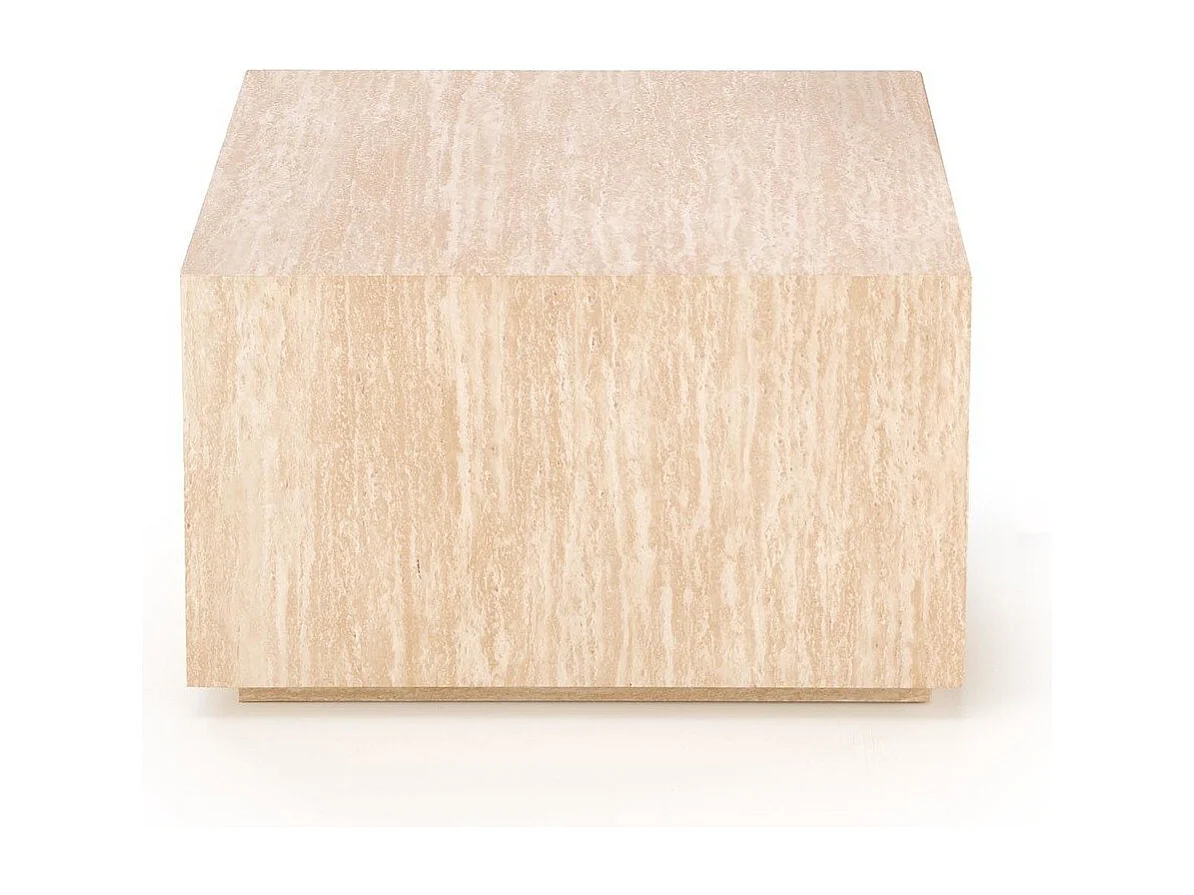 Table basse carrée 60 x 60 couleur travertin MIO