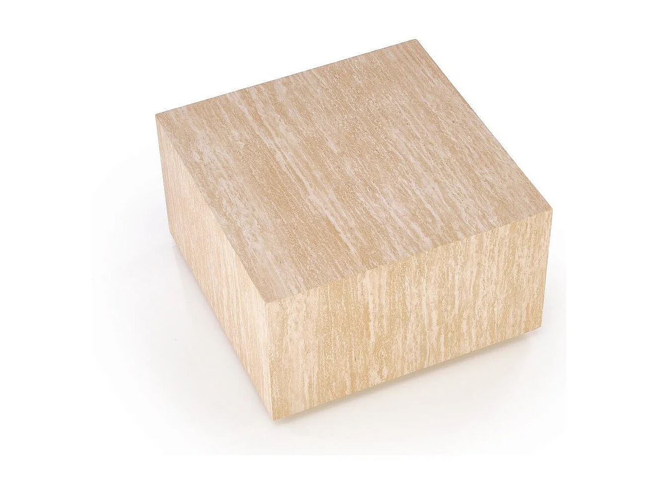 Table basse carrée 60 x 60 couleur travertin MIO