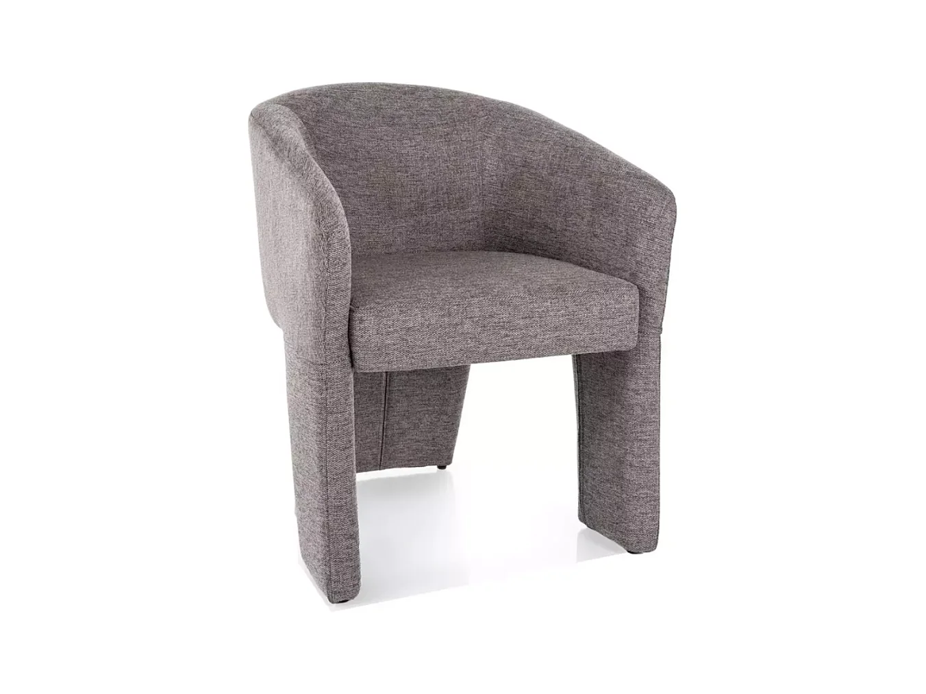 Chaise design tripode en tissu gris NOLAN