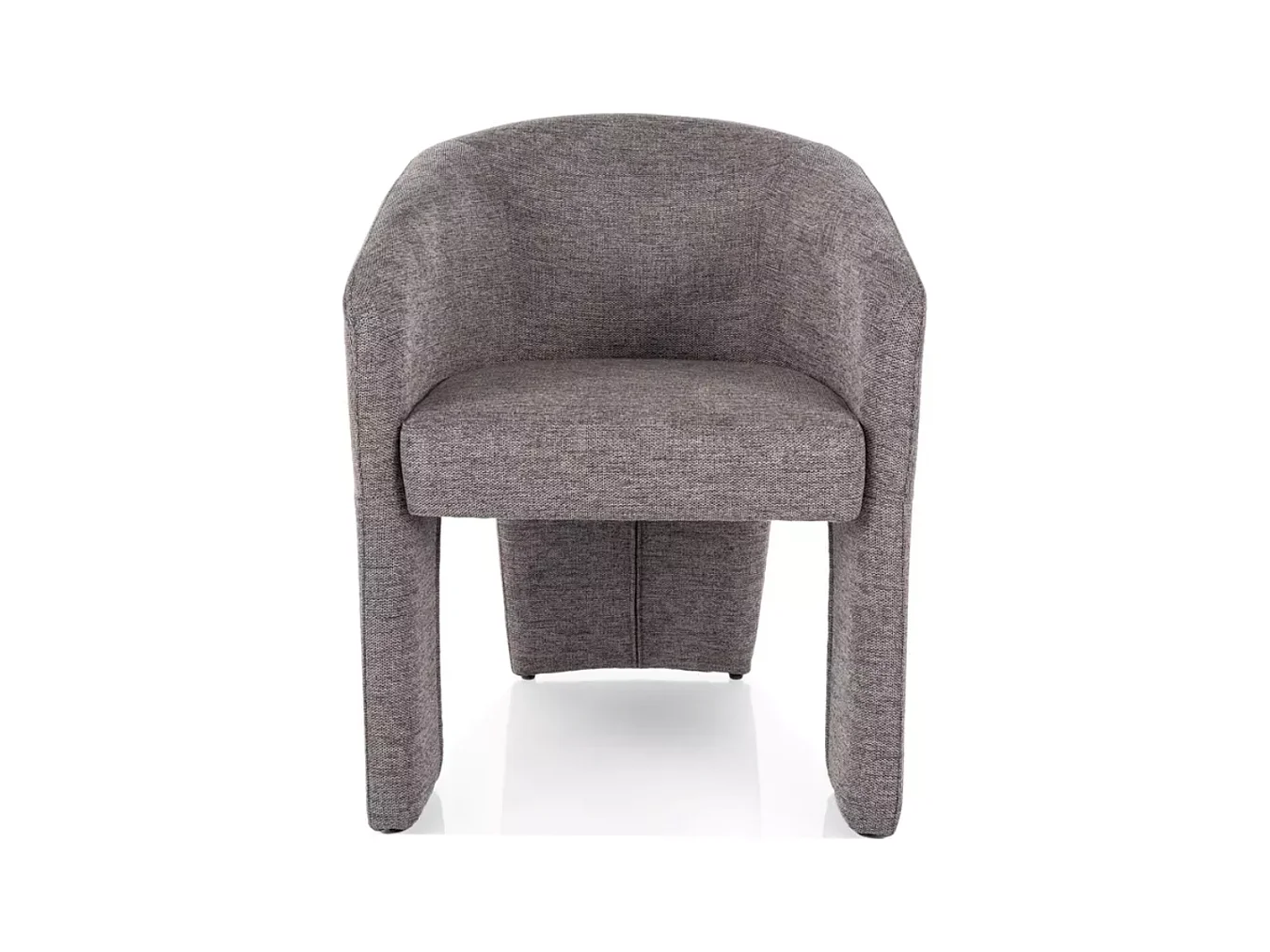Chaise design tripode en tissu gris NOLAN