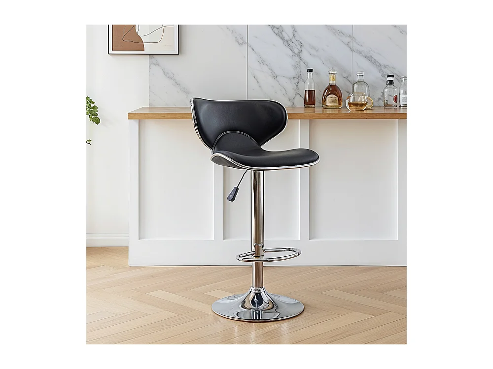 Taburete Giratorio con Respaldo - Curve Back