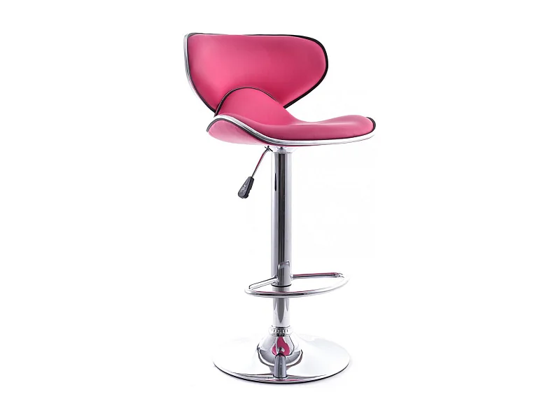 Tabouret de bar pivotant avec dossier - Dossier courbe Rose