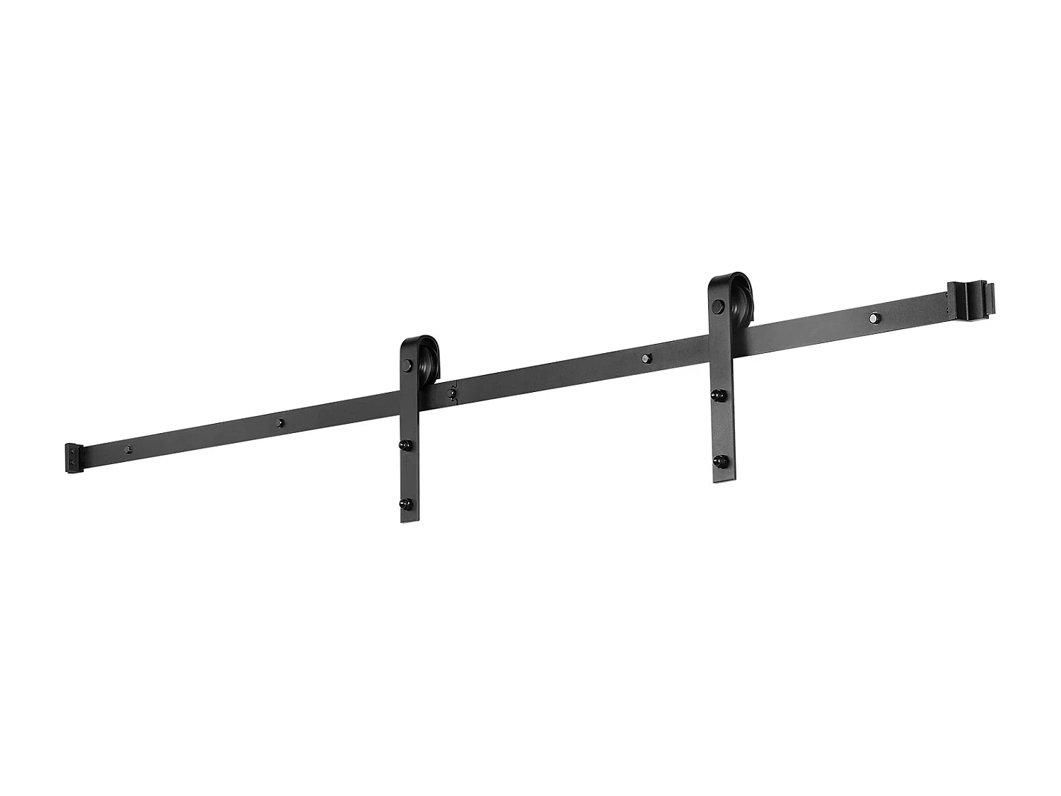 Porte Coulissante SucceBuy Kit de Quincaillerie pour Porte Coulissante de Grange, 183 cm, Noir