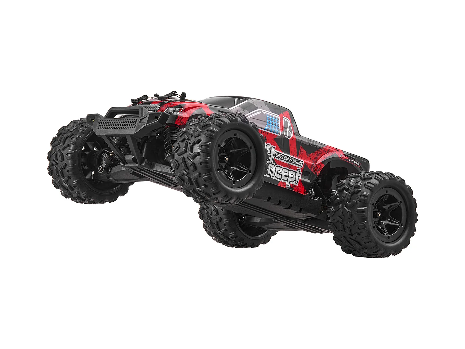 Voiture Electrique Enfants SucceBuy Voiture Télécommandée à l'Échelle 1:18 pour Enfants, Camion Tout-Terrain 4 Roues Motrices, Tout-Terrain