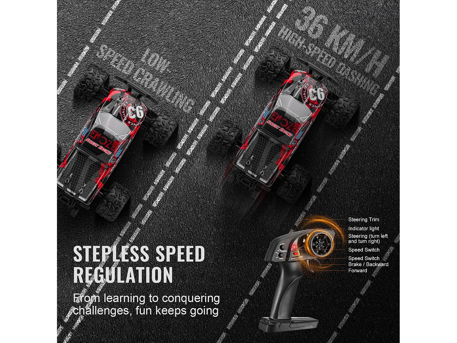 Samochód Elektryczny dla Dzieci SucceBuy 1:18 Skala RC Samochód dla Dzieci, 4WD Terenowy Samochód, Terenowy