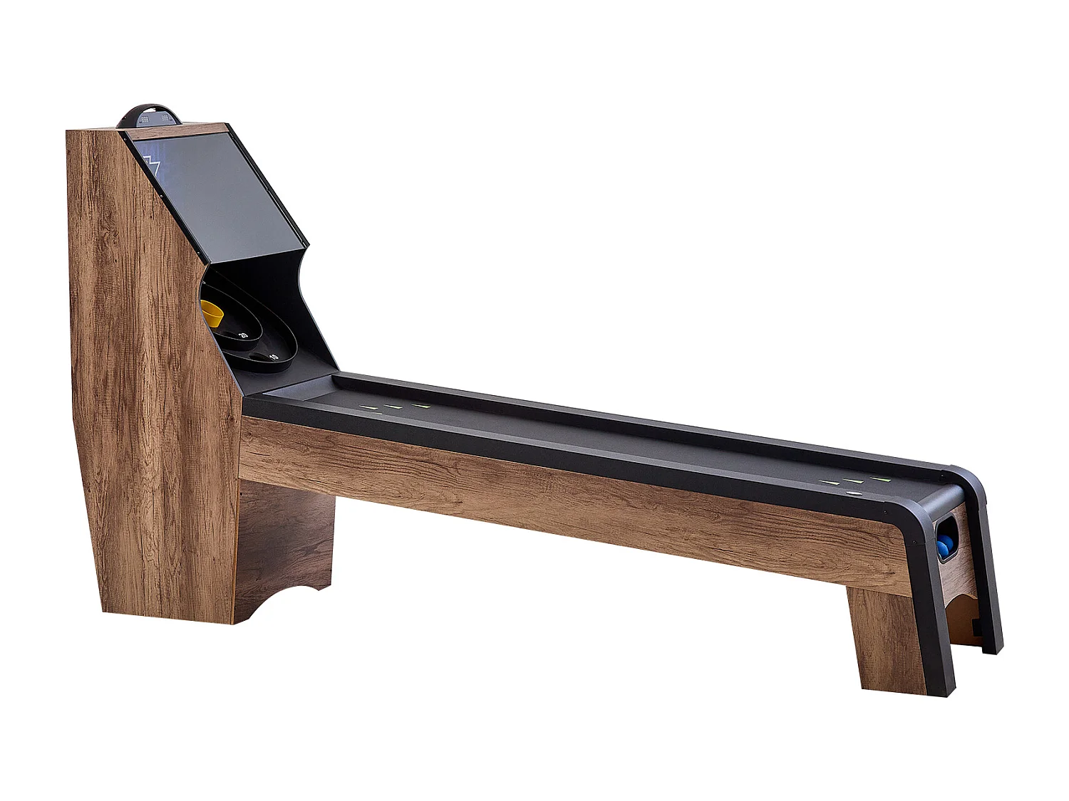 Skeeball Machine SucceBuy 274cm Roll & Score Arcade Speltafel Elektronische Scorer 4 Ballen Speelhal
