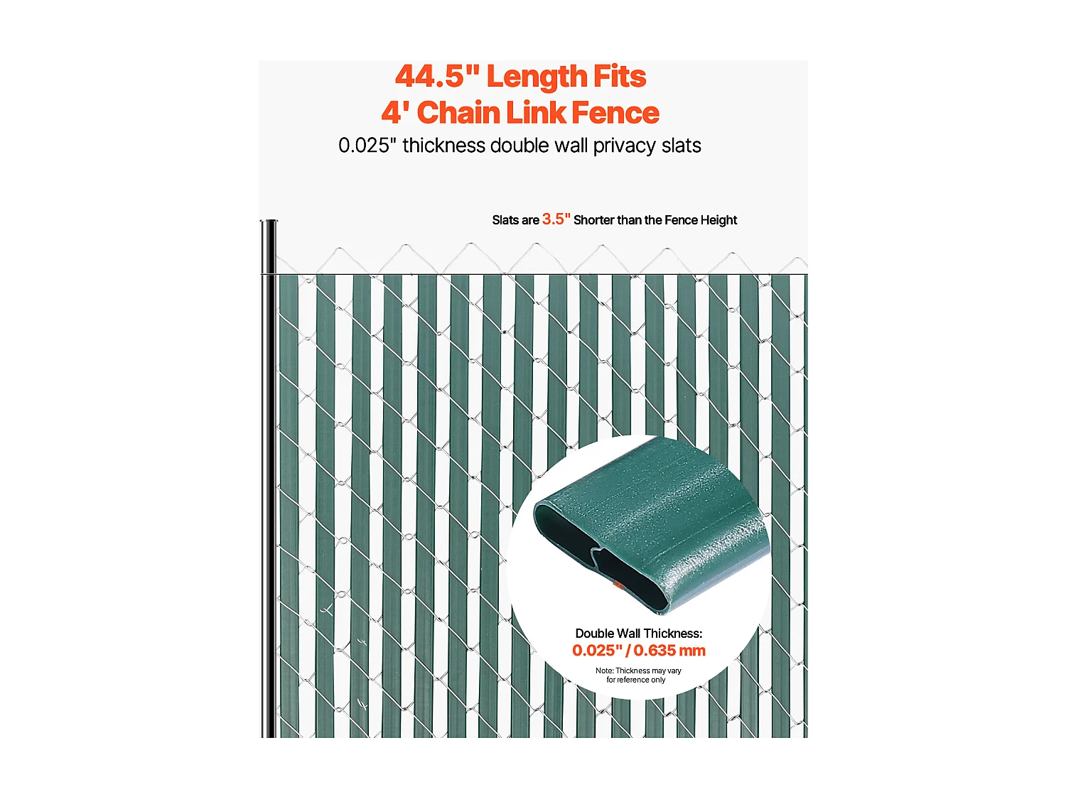 Clôture à Mailles SucceBuy Kit d'Intimité à Double Paroi pour Clôture à Mailles Losangées de 1,2 m de Haut, Verrouillable par le Bas, Vertes