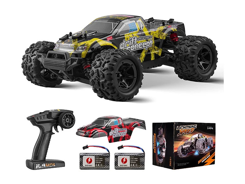 Elektrische Kinderauto SucceBuy 1:18 Schaal Afstandsbediening Auto, Verstelbare Snelheid, 4WD Off-Road Truck, Hoge Snelheid 45 km/u, met 45° Wheelie