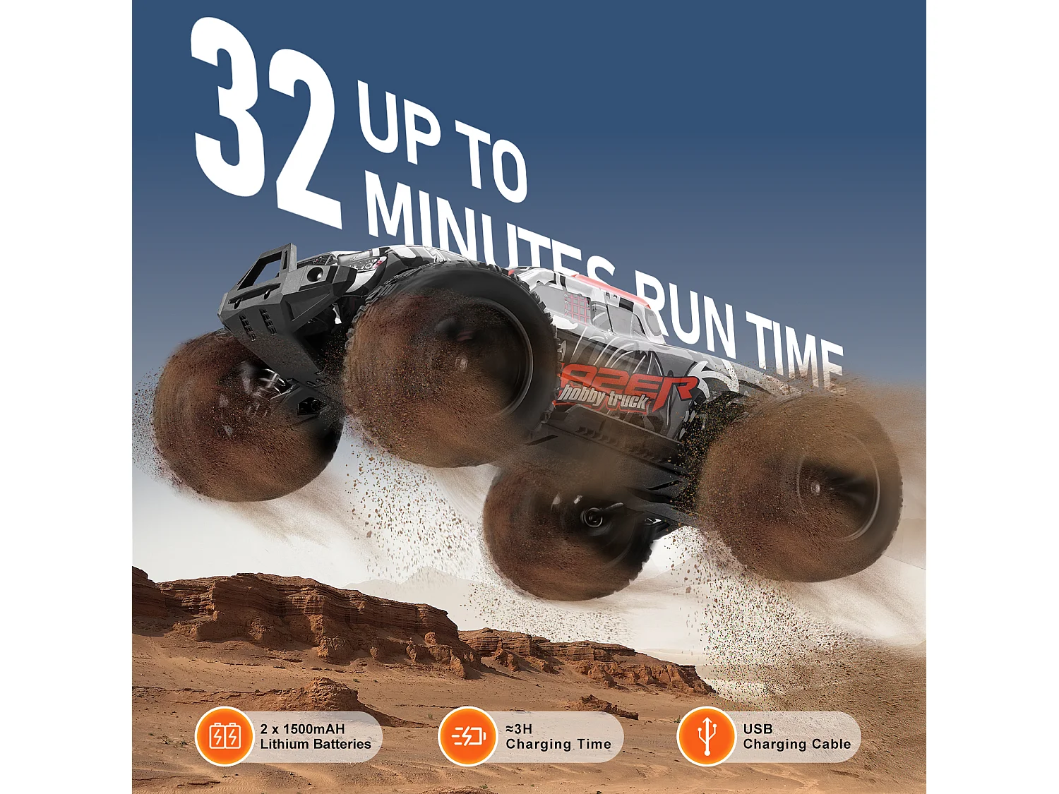 Samochód Elektryczny dla Dzieci SucceBuy 1:14 Skala RC Samochód dla Dzieci, 4WD Terenowy