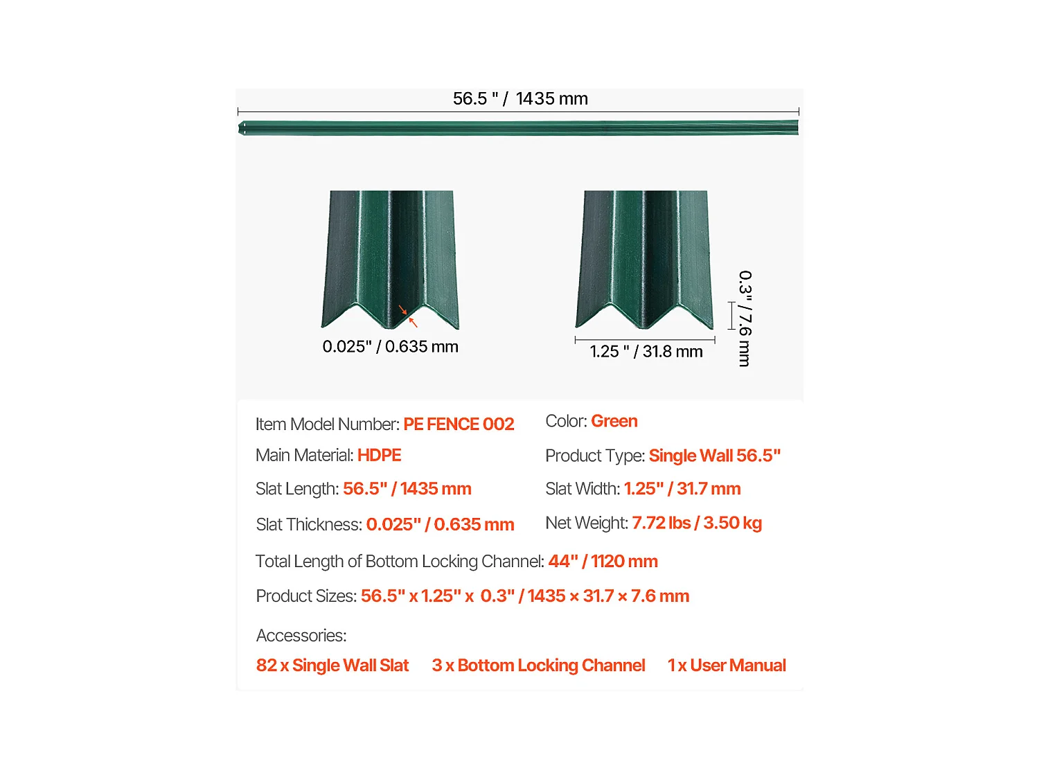 Clôture à Mailles SucceBuy Kit de Confidentialité pour Clôture à Mailles Losangées, Simple Paroi pour Clôture de 1,5 m de Haut, Verrouillage par le Bas
